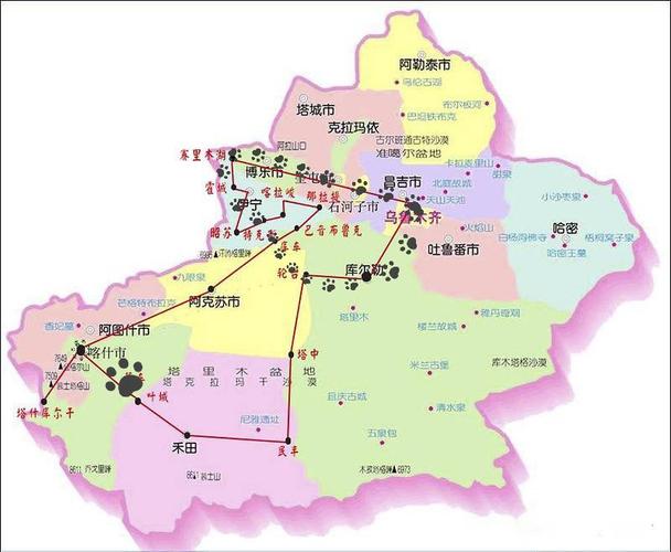 三、伊犁—库尔勒—喀什—塔城—乌鲁木齐有几条线路可以去？