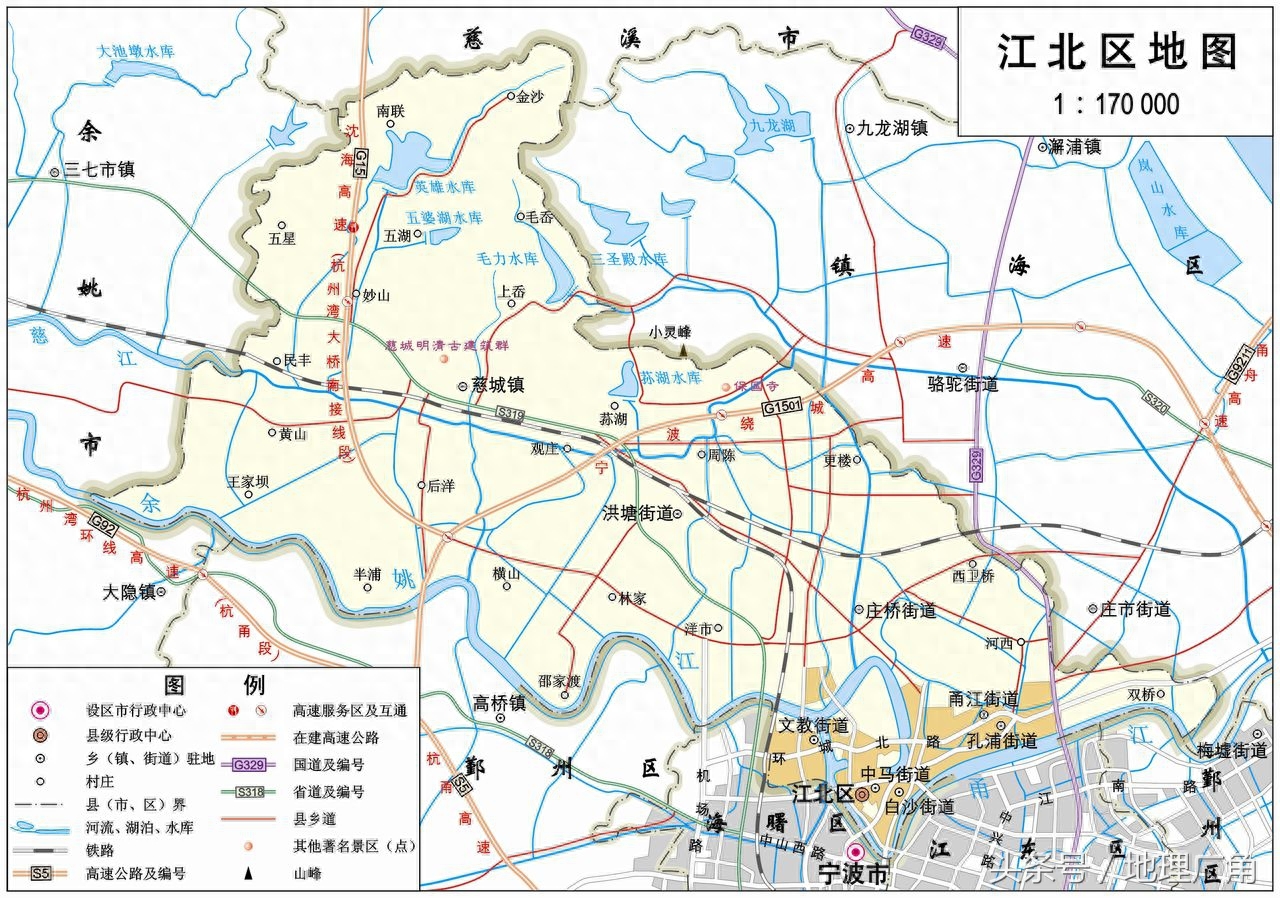 宁波市行政区划地图