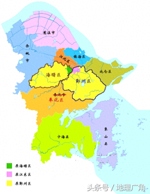 宁波市行政区划地图