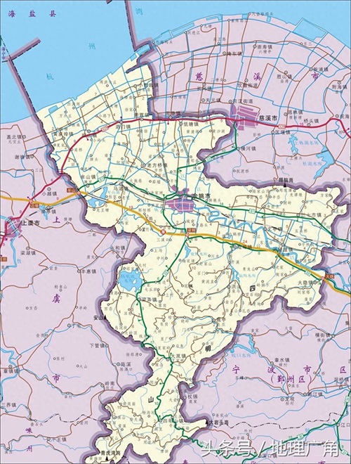 宁波市行政区划地图
