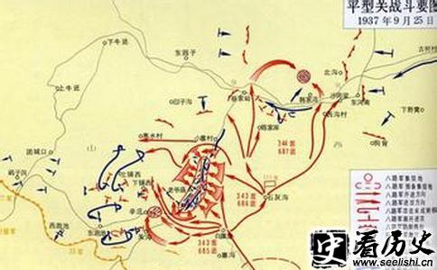 平型关战役战斗图