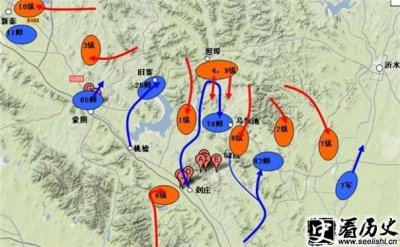 ​孟良崮战役路线地图展示