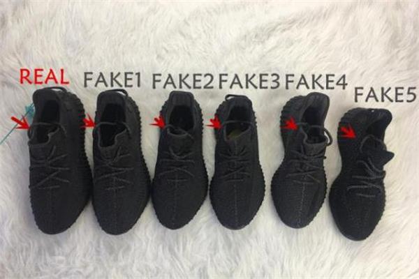 yeezy350黑色满天星真假对比 椰子黑色满天星真假辨别