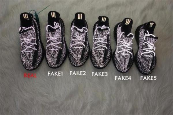 yeezy350黑色满天星真假对比 椰子黑色满天星真假辨别
