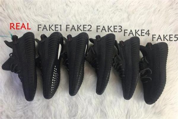 yeezy350黑色满天星真假对比 椰子黑色满天星真假辨别