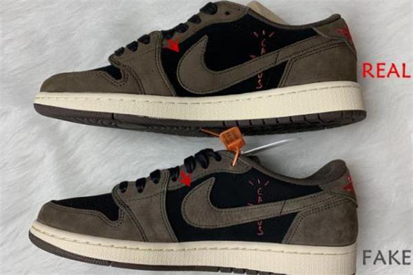 aj1倒钩低帮真假对比-aj1 travis scott倒钩低帮真假鉴定