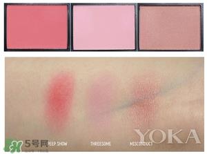 nars threesome腮红多少钱？nars threesome腮红色号试色
