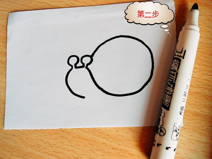 动物简笔画：十三步画一只小蜗牛和一个小房子