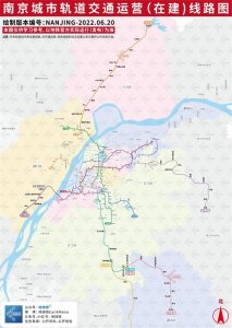 ​南京轨道交通运营(在建)线路图，南京地铁线路全图