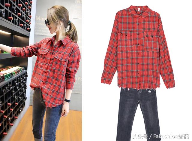 格子衬衫怎么搭配中长款(格子衬衫的9种搭配)(1)