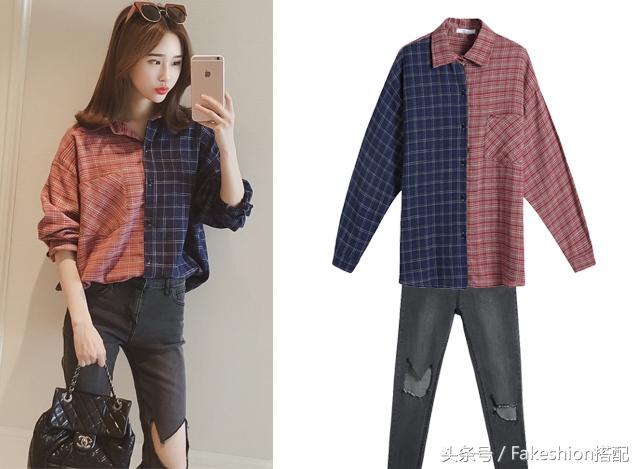 格子衬衫怎么搭配中长款(格子衬衫的9种搭配)(7)