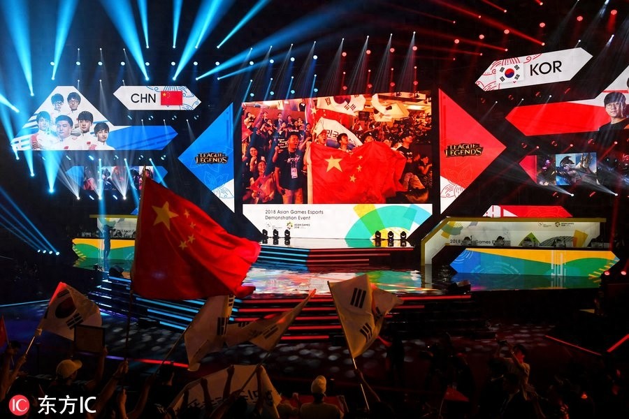 亚运会电竞表演项目英雄联盟决赛 中国队3-1韩国获总冠军